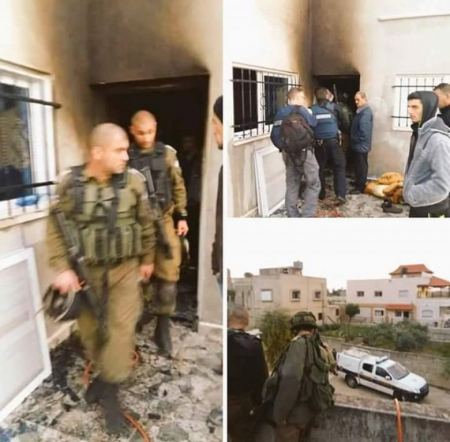 مستوطنون يحرقون منزل الشاهد الوحيد على جريمة دوابشة